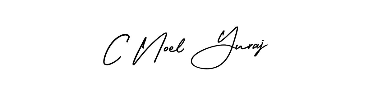 C Noel Yuraj stylish signature style. Best Handwritten Sign (AmerikaSignatureDemo-Regular) for my name. Handwritten Signature Collection Ideas for my name C Noel Yuraj. C Noel Yuraj signature style 3 images and pictures png