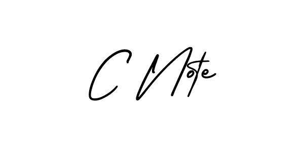 Create a beautiful signature design for name C Note. With this signature (AmerikaSignatureDemo-Regular) fonts, you can make a handwritten signature for free. C Note signature style 3 images and pictures png