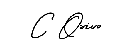 A timeless handwritten aesthetic for C Osivo. The AmerikaSignatureDemo-Regular font gives your signature a handcrafted feel with natural curves. C Osivo signature style 3 images and pictures png