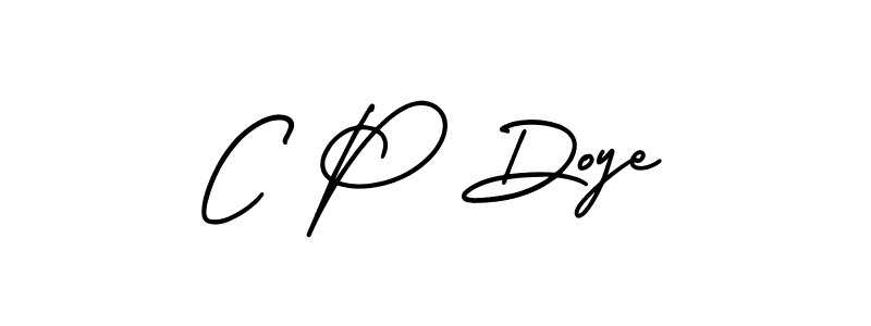 Make a beautiful signature design for name C P Doye. With this signature (AmerikaSignatureDemo-Regular) style, you can create a handwritten signature for free. C P Doye signature style 3 images and pictures png