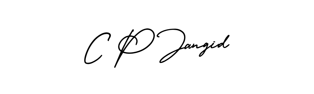 Make a beautiful signature design for name C P Jangid. With this signature (AmerikaSignatureDemo-Regular) style, you can create a handwritten signature for free. C P Jangid signature style 3 images and pictures png