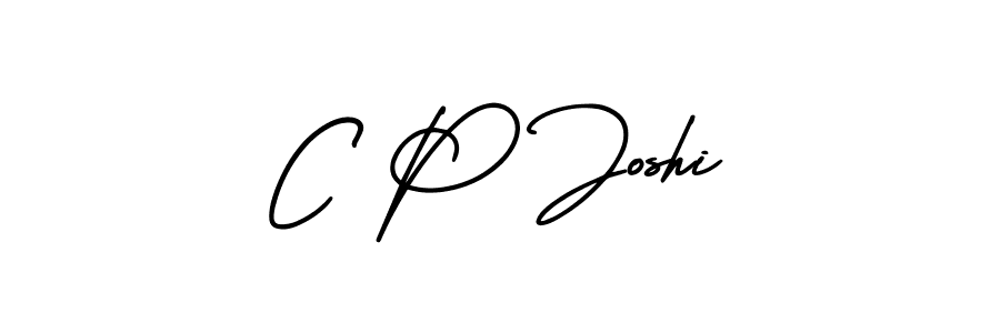 Also You can easily find your signature by using the search form. We will create C P Joshi name handwritten signature images for you free of cost using AmerikaSignatureDemo-Regular sign style. C P Joshi signature style 3 images and pictures png