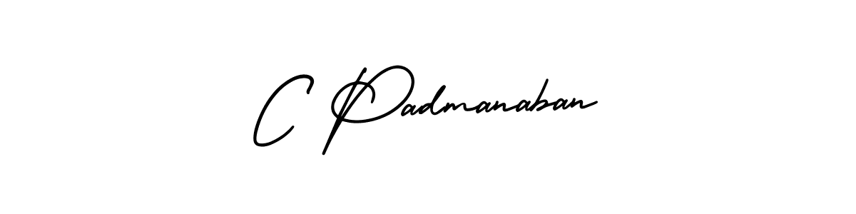 How to make C Padmanaban signature? AmerikaSignatureDemo-Regular is a professional autograph style. Create handwritten signature for C Padmanaban name. C Padmanaban signature style 3 images and pictures png