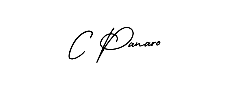 The best way (AmerikaSignatureDemo-Regular) to make a short signature is to pick only two or three words in your name. The name C Panaro include a total of six letters. For converting this name. C Panaro signature style 3 images and pictures png