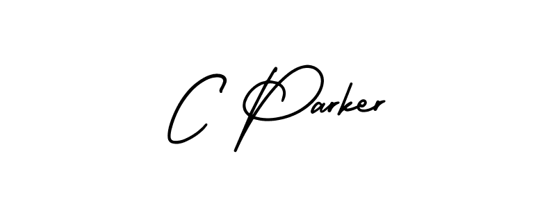 Design your own signature with our free online signature maker. With this signature software, you can create a handwritten (AmerikaSignatureDemo-Regular) signature for name C Parker. C Parker signature style 3 images and pictures png