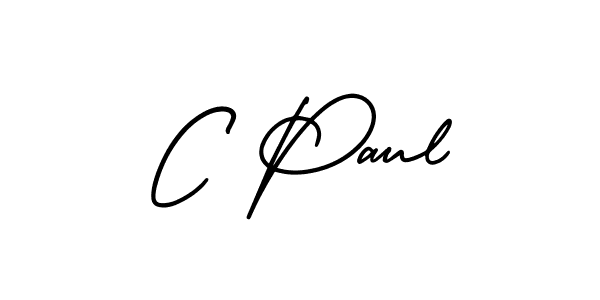 How to make C Paul signature? AmerikaSignatureDemo-Regular is a professional autograph style. Create handwritten signature for C Paul name. C Paul signature style 3 images and pictures png