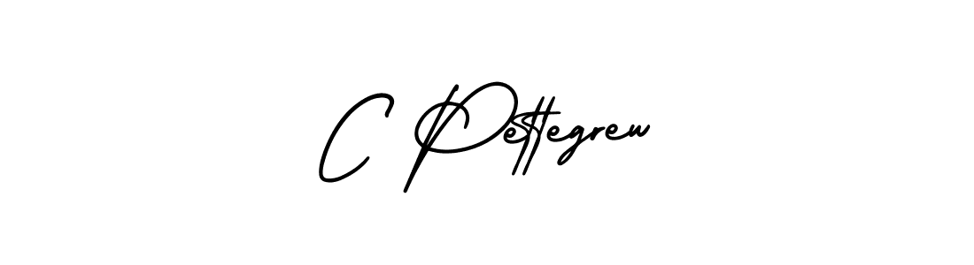 You should practise on your own different ways (AmerikaSignatureDemo-Regular) to write your name (C Pettegrew) in signature. don't let someone else do it for you. C Pettegrew signature style 3 images and pictures png