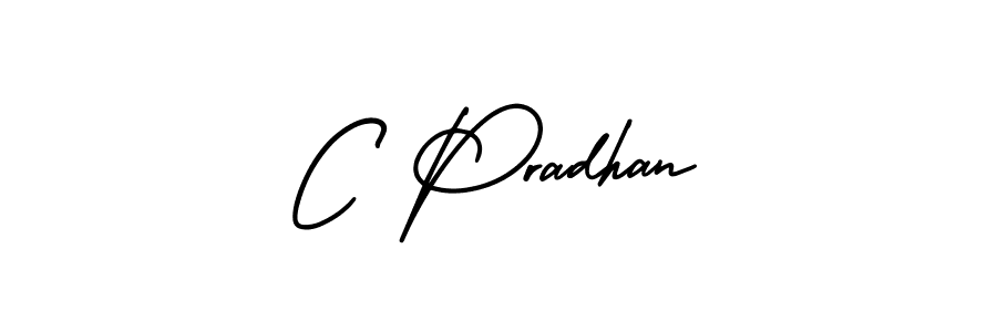 This is the best signature style for the C Pradhan name. Also you like these signature font (AmerikaSignatureDemo-Regular). Mix name signature. C Pradhan signature style 3 images and pictures png