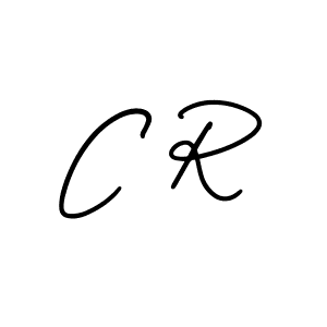 Make a beautiful signature design for name C R. With this signature (AmerikaSignatureDemo-Regular) style, you can create a handwritten signature for free. C R signature style 3 images and pictures png