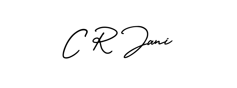 This is the best signature style for the C R Jani name. Also you like these signature font (AmerikaSignatureDemo-Regular). Mix name signature. C R Jani signature style 3 images and pictures png