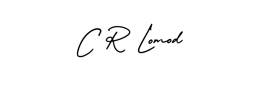 How to make C R Lomod signature? AmerikaSignatureDemo-Regular is a professional autograph style. Create handwritten signature for C R Lomod name. C R Lomod signature style 3 images and pictures png