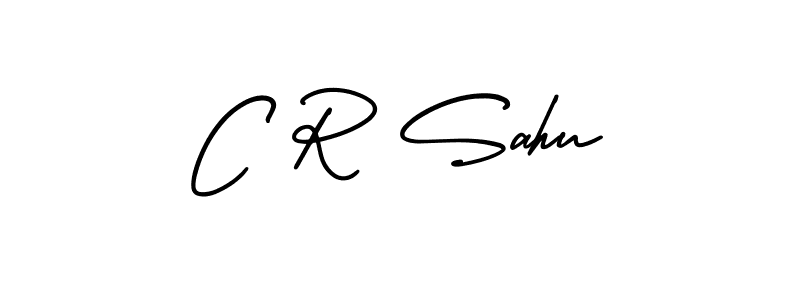 You should practise on your own different ways (AmerikaSignatureDemo-Regular) to write your name (C R Sahu) in signature. don't let someone else do it for you. C R Sahu signature style 3 images and pictures png