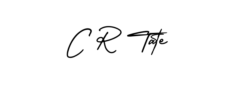 The best way (AmerikaSignatureDemo-Regular) to make a short signature is to pick only two or three words in your name. The name C R Tate include a total of six letters. For converting this name. C R Tate signature style 3 images and pictures png