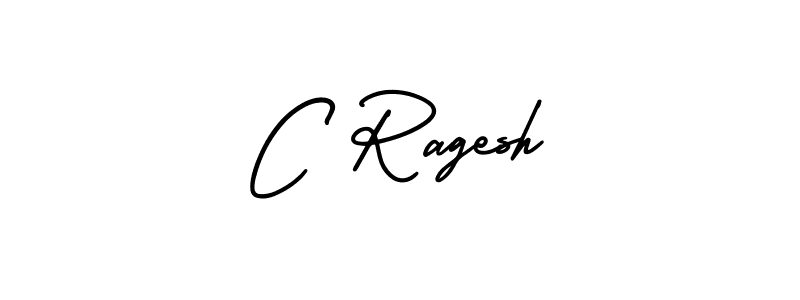 The best way (AmerikaSignatureDemo-Regular) to make a short signature is to pick only two or three words in your name. The name C Ragesh include a total of six letters. For converting this name. C Ragesh signature style 3 images and pictures png