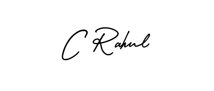 Design your own signature with our free online signature maker. With this signature software, you can create a handwritten (AmerikaSignatureDemo-Regular) signature for name C Rahul. C Rahul signature style 3 images and pictures png