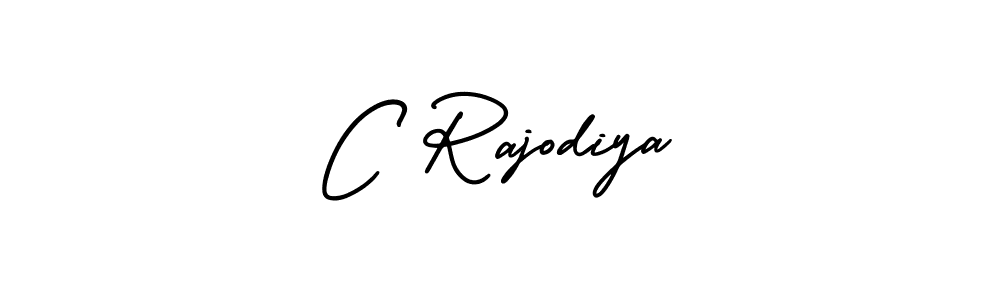 C Rajodiya stylish signature style. Best Handwritten Sign (AmerikaSignatureDemo-Regular) for my name. Handwritten Signature Collection Ideas for my name C Rajodiya. C Rajodiya signature style 3 images and pictures png