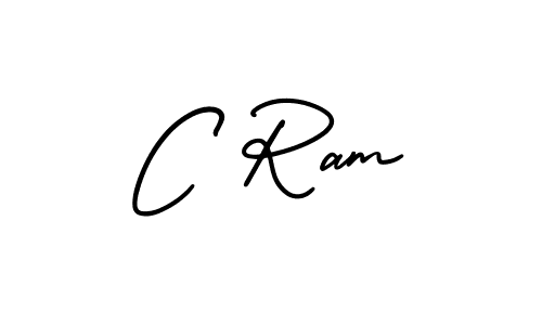 How to make C Ram signature? AmerikaSignatureDemo-Regular is a professional autograph style. Create handwritten signature for C Ram name. C Ram signature style 3 images and pictures png