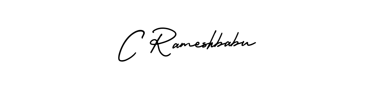 This is the best signature style for the C Rameshbabu name. Also you like these signature font (AmerikaSignatureDemo-Regular). Mix name signature. C Rameshbabu signature style 3 images and pictures png