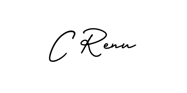 How to make C Renu signature? AmerikaSignatureDemo-Regular is a professional autograph style. Create handwritten signature for C Renu name. C Renu signature style 3 images and pictures png