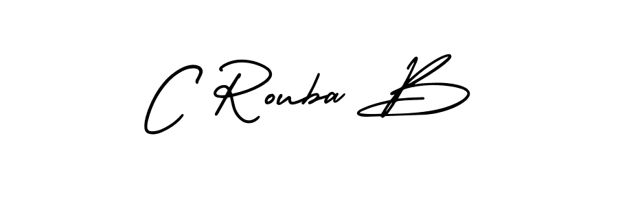 C Rouba B stylish signature style. Best Handwritten Sign (AmerikaSignatureDemo-Regular) for my name. Handwritten Signature Collection Ideas for my name C Rouba B. C Rouba B signature style 3 images and pictures png