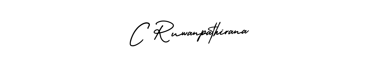 This is the best signature style for the C Ruwanpathirana name. Also you like these signature font (AmerikaSignatureDemo-Regular). Mix name signature. C Ruwanpathirana signature style 3 images and pictures png