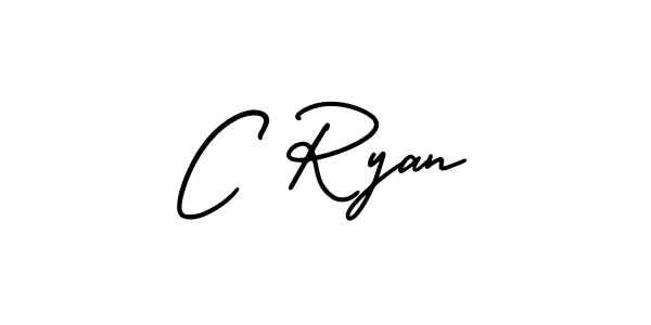 C Ryan stylish signature style. Best Handwritten Sign (AmerikaSignatureDemo-Regular) for my name. Handwritten Signature Collection Ideas for my name C Ryan. C Ryan signature style 3 images and pictures png