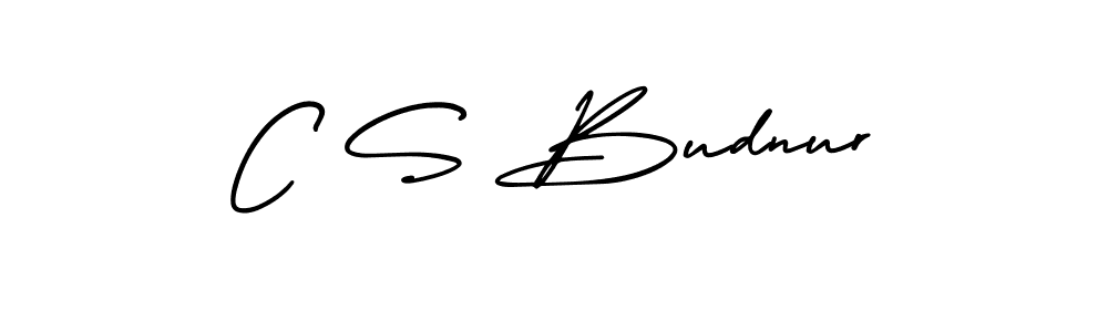 Make a beautiful signature design for name C S Budnur. With this signature (AmerikaSignatureDemo-Regular) style, you can create a handwritten signature for free. C S Budnur signature style 3 images and pictures png