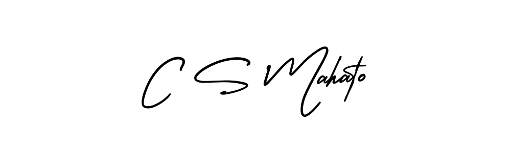 AmerikaSignatureDemo-Regular is a professional signature style that is perfect for those who want to add a touch of class to their signature. It is also a great choice for those who want to make their signature more unique. Get C S Mahato name to fancy signature for free. C S Mahato signature style 3 images and pictures png
