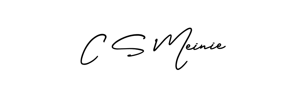 This is the best signature style for the C S Meinie name. Also you like these signature font (AmerikaSignatureDemo-Regular). Mix name signature. C S Meinie signature style 3 images and pictures png