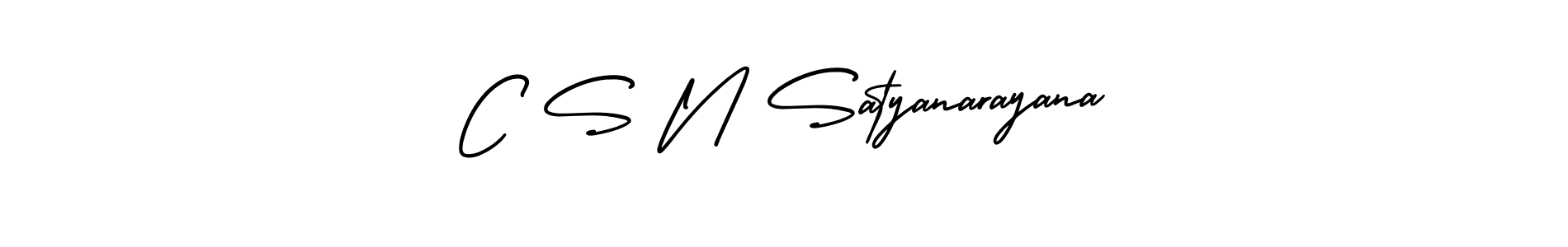 Make a beautiful signature design for name C S N Satyanarayana. With this signature (AmerikaSignatureDemo-Regular) style, you can create a handwritten signature for free. C S N Satyanarayana signature style 3 images and pictures png