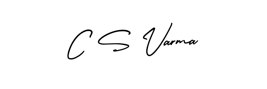 How to make C S Varma name signature. Use AmerikaSignatureDemo-Regular style for creating short signs online. This is the latest handwritten sign. C S Varma signature style 3 images and pictures png