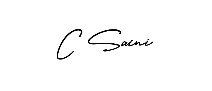 How to Draw C Saini signature style? AmerikaSignatureDemo-Regular is a latest design signature styles for name C Saini. C Saini signature style 3 images and pictures png