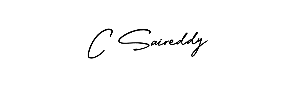 Use a signature maker to create a handwritten signature online. With this signature software, you can design (AmerikaSignatureDemo-Regular) your own signature for name C Saireddy. C Saireddy signature style 3 images and pictures png