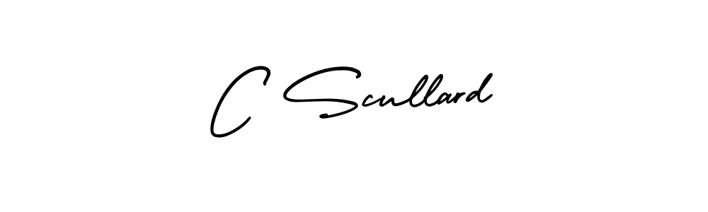 C Scullard stylish signature style. Best Handwritten Sign (AmerikaSignatureDemo-Regular) for my name. Handwritten Signature Collection Ideas for my name C Scullard. C Scullard signature style 3 images and pictures png