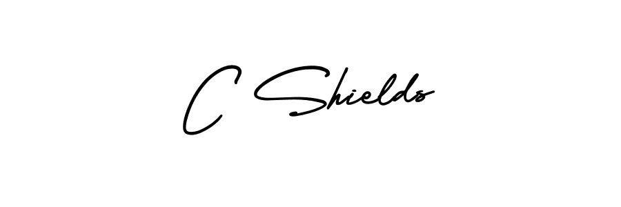 The best way (AmerikaSignatureDemo-Regular) to make a short signature is to pick only two or three words in your name. The name C Shields include a total of six letters. For converting this name. C Shields signature style 3 images and pictures png