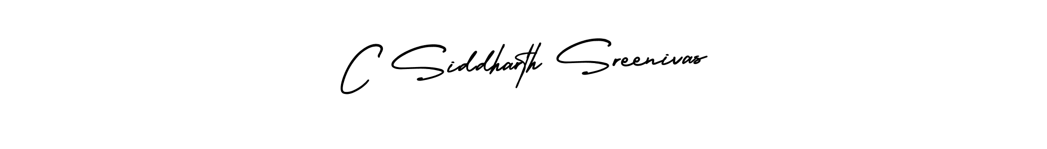 How to make C Siddharth Sreenivas name signature. Use AmerikaSignatureDemo-Regular style for creating short signs online. This is the latest handwritten sign. C Siddharth Sreenivas signature style 3 images and pictures png
