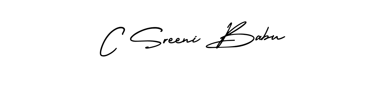 Similarly AmerikaSignatureDemo-Regular is the best handwritten signature design. Signature creator online .You can use it as an online autograph creator for name C Sreeni Babu. C Sreeni Babu signature style 3 images and pictures png