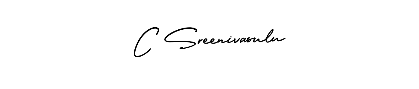 C Sreenivasulu stylish signature style. Best Handwritten Sign (AmerikaSignatureDemo-Regular) for my name. Handwritten Signature Collection Ideas for my name C Sreenivasulu. C Sreenivasulu signature style 3 images and pictures png