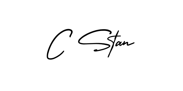 Use a signature maker to create a handwritten signature online. With this signature software, you can design (AmerikaSignatureDemo-Regular) your own signature for name C Stan. C Stan signature style 3 images and pictures png