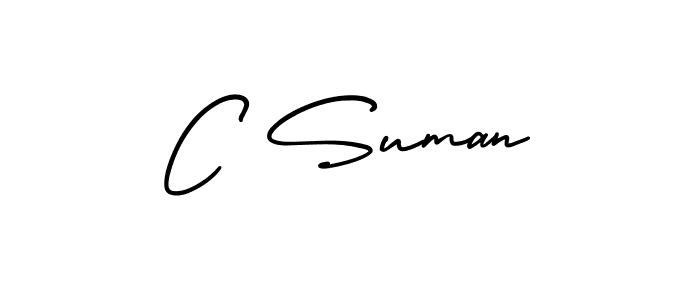 It looks lik you need a new signature style for name C Suman. Design unique handwritten (AmerikaSignatureDemo-Regular) signature with our free signature maker in just a few clicks. C Suman signature style 3 images and pictures png