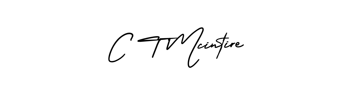 Design your own signature with our free online signature maker. With this signature software, you can create a handwritten (AmerikaSignatureDemo-Regular) signature for name C T Mcintire. C T Mcintire signature style 3 images and pictures png