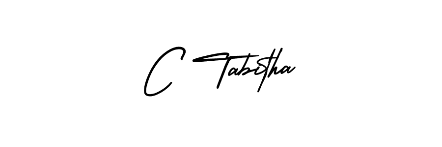 C Tabitha stylish signature style. Best Handwritten Sign (AmerikaSignatureDemo-Regular) for my name. Handwritten Signature Collection Ideas for my name C Tabitha. C Tabitha signature style 3 images and pictures png