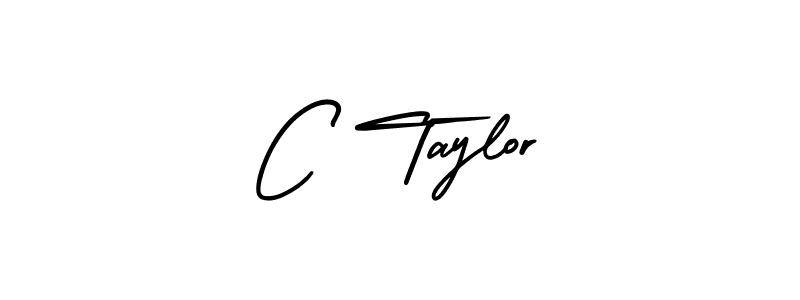 How to make C Taylor name signature. Use AmerikaSignatureDemo-Regular style for creating short signs online. This is the latest handwritten sign. C Taylor signature style 3 images and pictures png