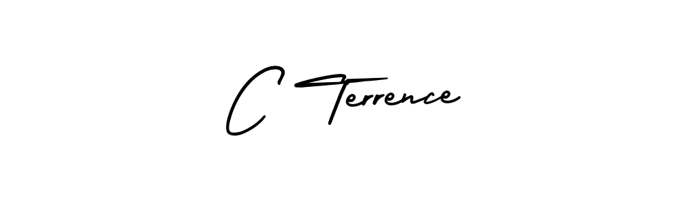 if you are searching for the best signature style for your name C Terrence. so please give up your signature search. here we have designed multiple signature styles  using AmerikaSignatureDemo-Regular. C Terrence signature style 3 images and pictures png