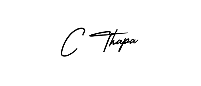 if you are searching for the best signature style for your name C Thapa. so please give up your signature search. here we have designed multiple signature styles  using AmerikaSignatureDemo-Regular. C Thapa signature style 3 images and pictures png