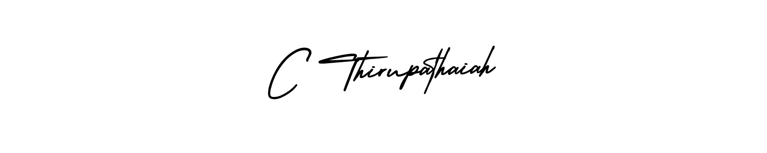 AmerikaSignatureDemo-Regular is a professional signature style that is perfect for those who want to add a touch of class to their signature. It is also a great choice for those who want to make their signature more unique. Get C Thirupathaiah name to fancy signature for free. C Thirupathaiah signature style 3 images and pictures png