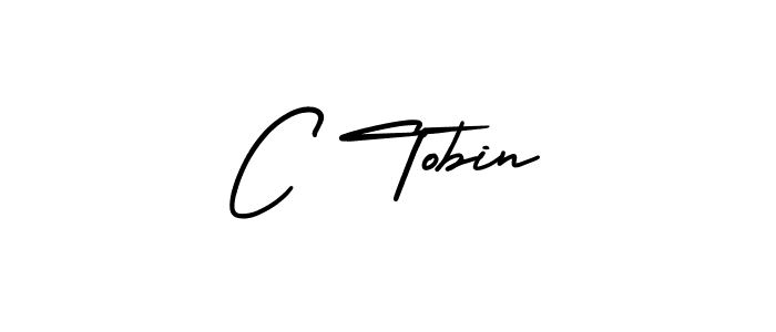 C Tobin stylish signature style. Best Handwritten Sign (AmerikaSignatureDemo-Regular) for my name. Handwritten Signature Collection Ideas for my name C Tobin. C Tobin signature style 3 images and pictures png