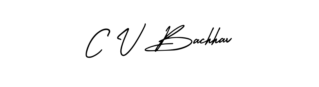 This is the best signature style for the C V Bachhav name. Also you like these signature font (AmerikaSignatureDemo-Regular). Mix name signature. C V Bachhav signature style 3 images and pictures png