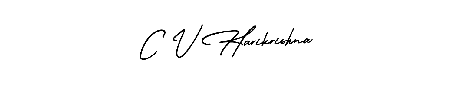 Make a beautiful signature design for name C V Harikrishna. With this signature (AmerikaSignatureDemo-Regular) style, you can create a handwritten signature for free. C V Harikrishna signature style 3 images and pictures png