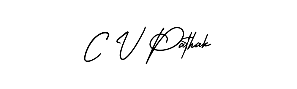 Make a beautiful signature design for name C V Pathak. With this signature (AmerikaSignatureDemo-Regular) style, you can create a handwritten signature for free. C V Pathak signature style 3 images and pictures png